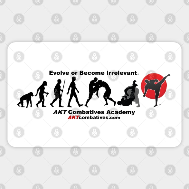 Evolve or Become Irrelevant Sticker by AKTionGear